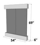 Adagio Majestic River Square Stainless Steel Brown Marble