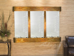 Adagio Olympus Falls Round Rustic Copper Silver Mirror