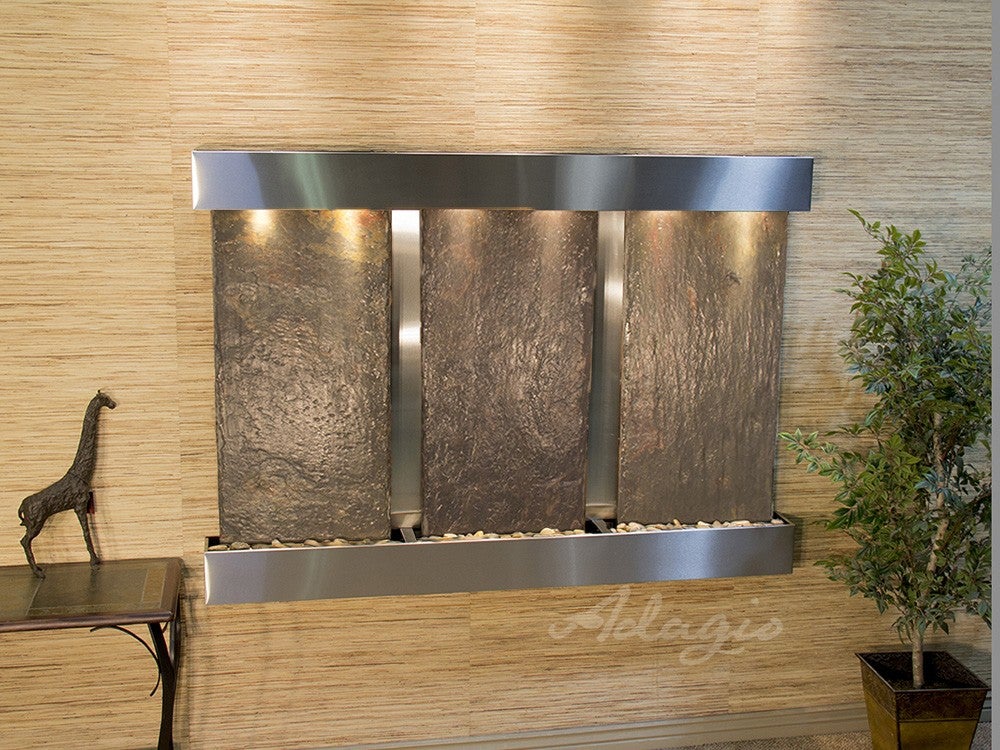 ADAGIO Olympus Falls Square Stainless Steel Multi Color Natural Slate