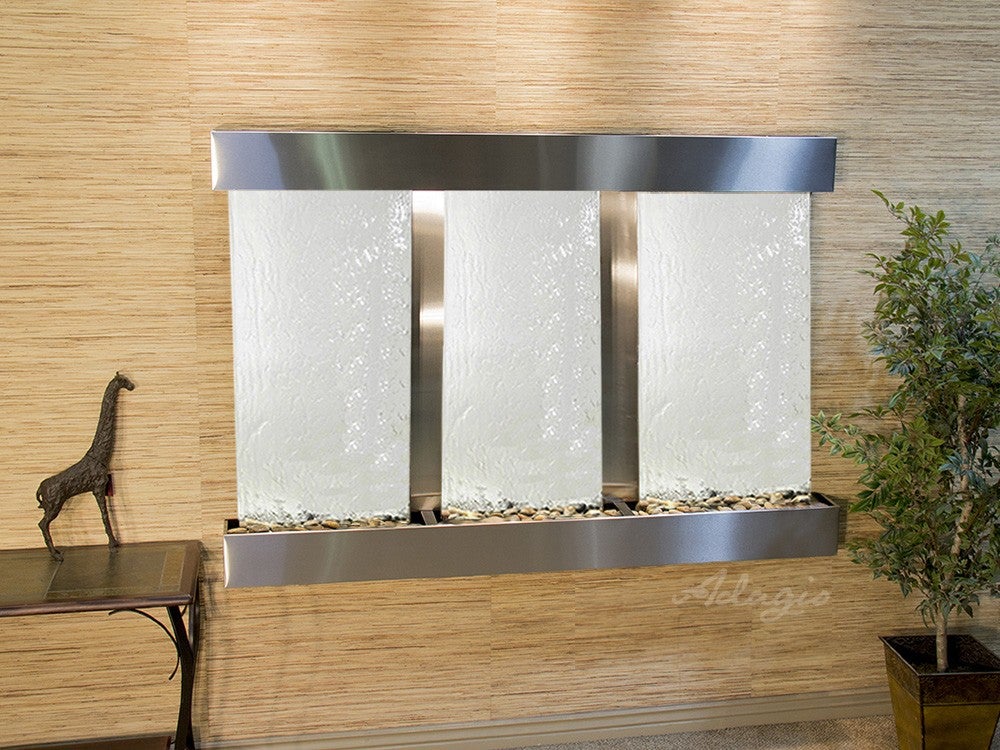 ADAGIO Olympus Falls Square Stainless Steel Silver Mirror
