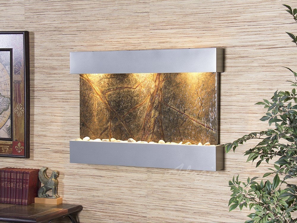 Adagio Reflection Creek Silver Metallic Green Marble