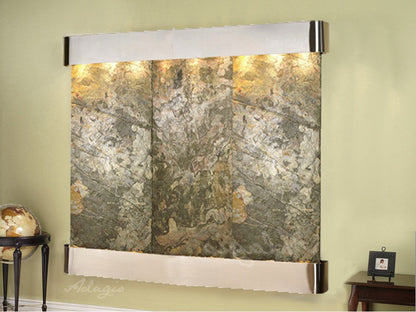 Adagio Solitude River Round Stainless Steel Green Natural Slate