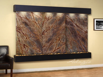 Adagio Solitude River Square Blackened Copper Brown Marble