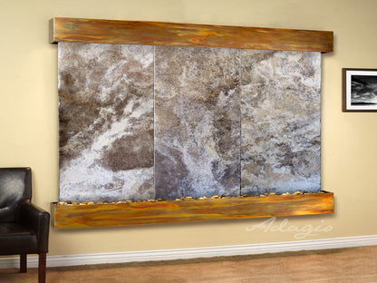 Adagio Solitude River Square Rustic Copper Magnifico Travertine