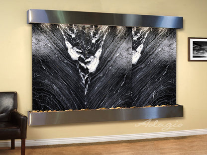 Adagio Solitude River Square Stainless Steel Black Marble 
