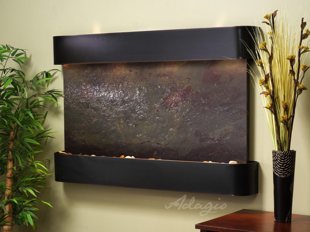 Adagio Sunrise Springs Round Blackened Copper Multi Color Featherstone