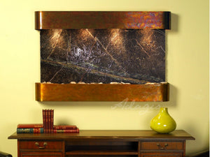 Adagio Sunrise Springs Round Rustic Copper Green Marble