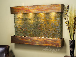 Adagio Sunrise Springs Square Rustic Copper Green Natural Slate 