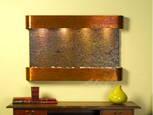 Adagio Sunrise Springs Square Rustic Copper Multi Color Natural Slate 