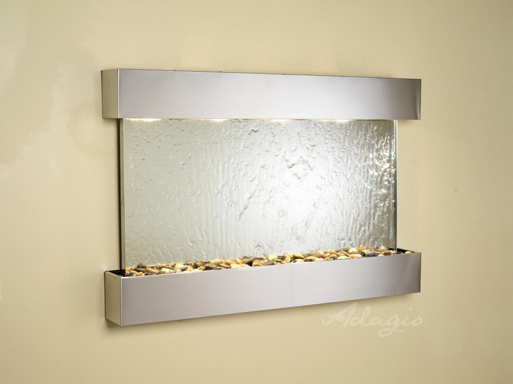 Adagio Sunrise Springs Square Stainless Steel Silver Mirror 