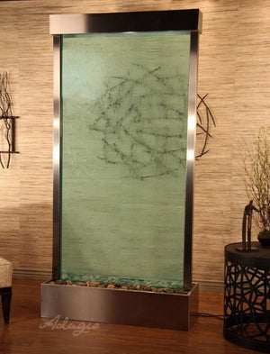 ADAGIO Tranquil River Center Mount Stainless Steel Green Glass