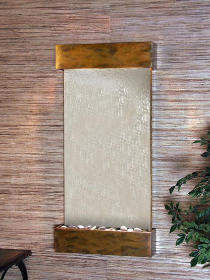 Adagio Whispering Creek Rustic Copper Silver Mirror