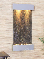 Adagio Whispering Creek Silver Metallic Green Marble