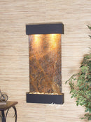 Adagio Whispering Creek Textured Black Brown Marble