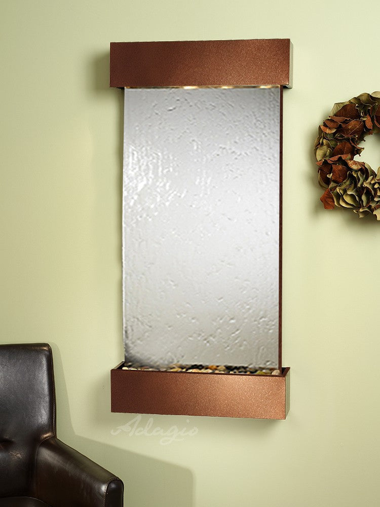 Adagio Whispering Creek Woodland Brown Silver Mirror 