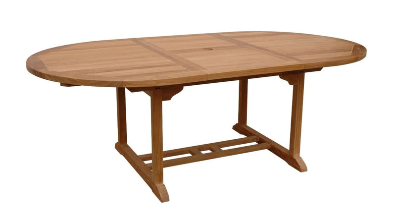 Anderson Teak Bahama 87" Oval Extension Table Extra Thick Wood  - TBX-087VT