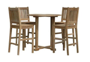 Anderson Teak Bahama Avalon 5-Piece Round Bar Set - Set-9