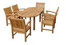 Anderson Teak Bahama Sahara 7-Piece 78" Oval Dining Set - Set-83