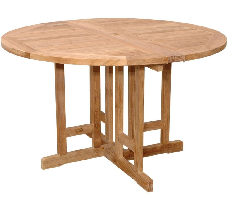 Anderson Teak Butterfly 47" Round Folding Table - TBF-047BR