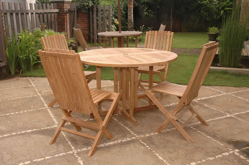 Anderson Teak Butterfly Comfort 5-Piece Dining Table Set - Set-34