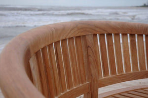Anderson Teak Curve 3 Seater Bench Extra Thick Wood - BH-005CT