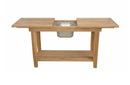 Anderson Teak Nautilus Console Table w/ SS Container - TB-4821
