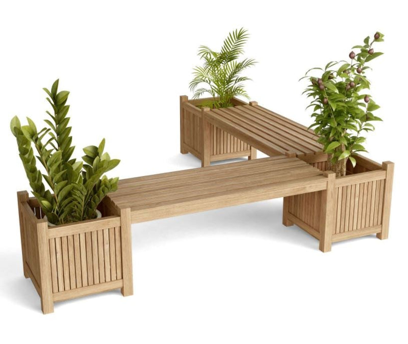 Anderson Teak Planter Bench (2 bench + 3 planter box)  - BH-7121PL