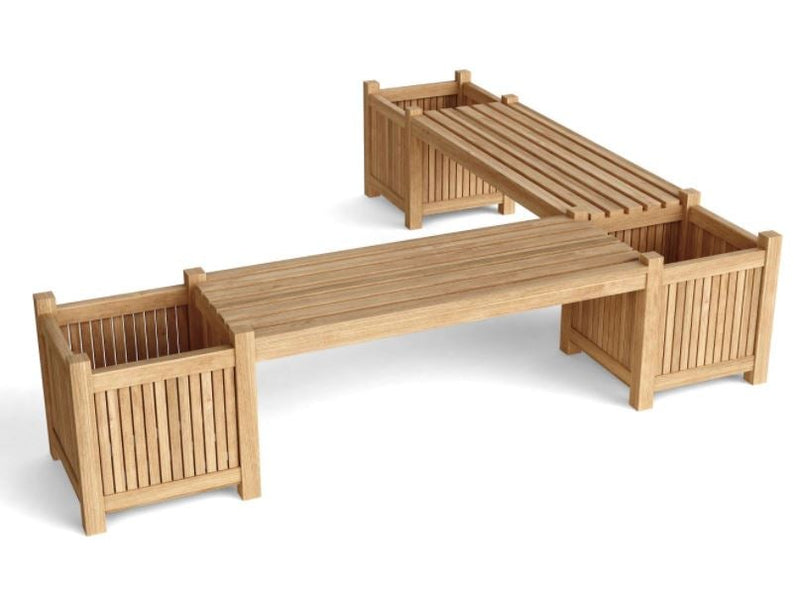 Anderson Teak Planter Bench (2 bench + 3 planter box)  - BH-7121PL