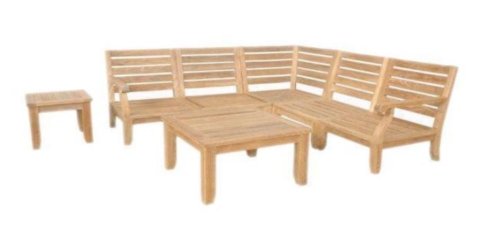 Anderson Teak Riviera Luxe 7-Piece Modular Set with Square Tables - Set-96