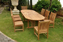 Anderson Teak Sahara Dining Side Chair 9-Piece Oval Dining Set - Set-76