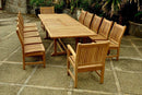 Anderson Teak Valencia Sahara 13-Piece Rectangular Dining Set - Set-90