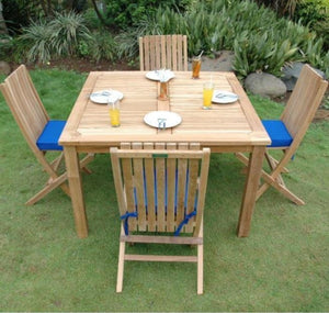 Anderson Teak Windsor Comfort Chair 7-Pieces Folding Dining Set - Set-105A