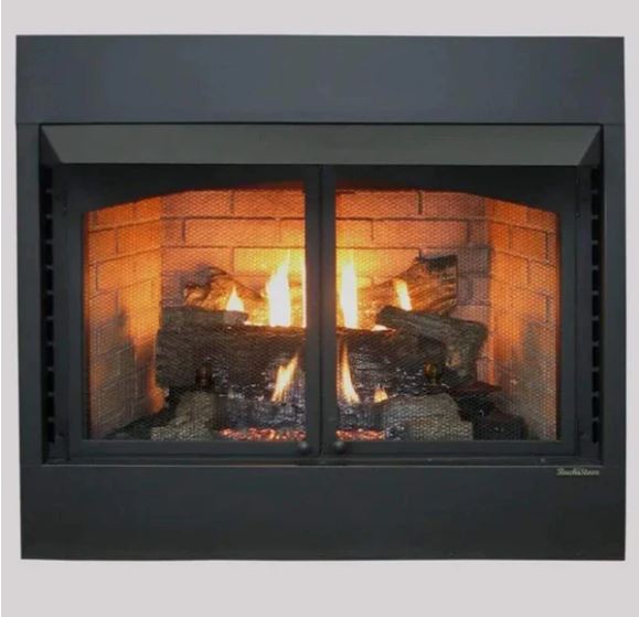Buck Stove Model ZCBBXL Vent Free Builder Series Gas Firebox with Oak