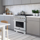 Cosmo Commercial-Style 36 in. 4.5 cu. ft. Gas Range with 6 Italian Burners and Heavy Duty Cast Iron Grates in Stainless Steel - COS-GRP366