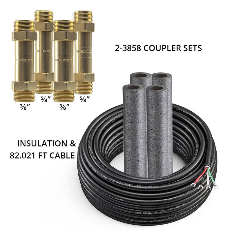 DIYCOUPLER-38 + DIYCOUPLER-58 (Two Sets) w/75 ft of Communication Wire 