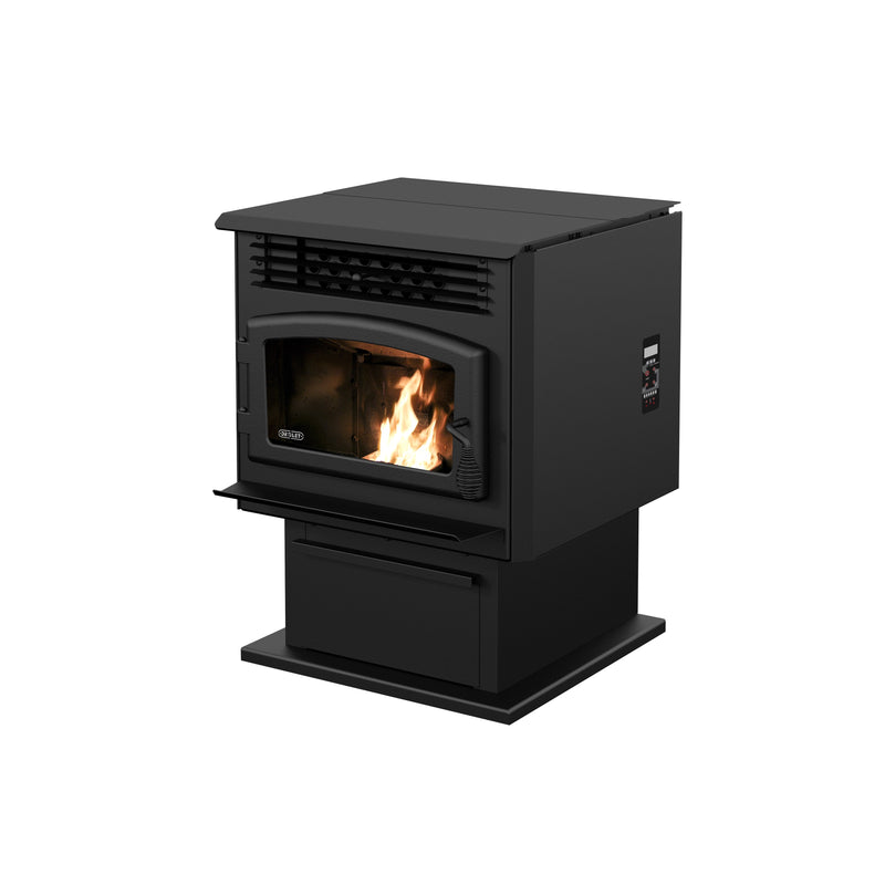 Drolet Eco-55 Pellet Stove With 3" Ground Floor Kit DP00070KVG