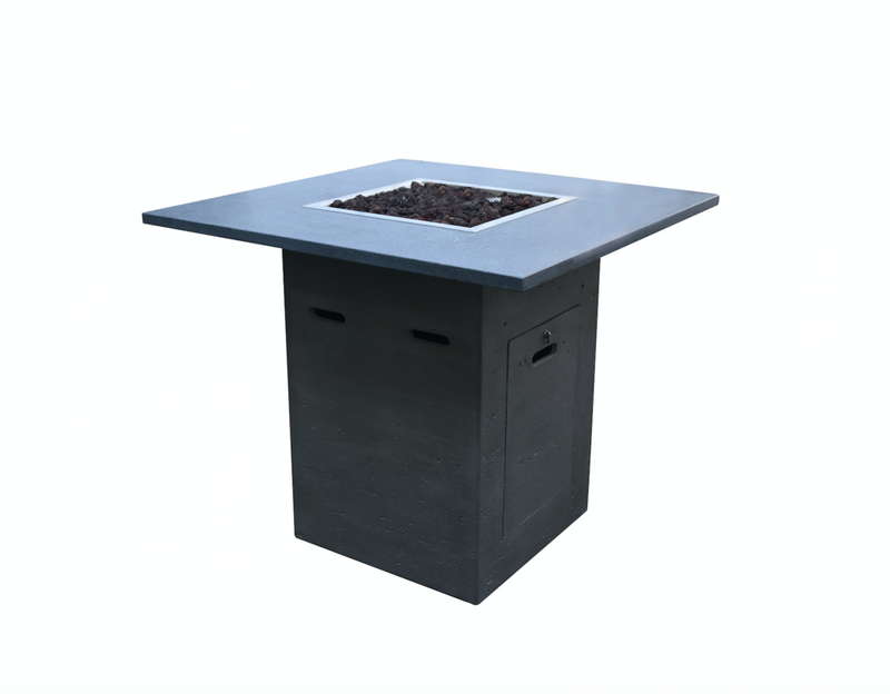 Elementi Alps Bar Table High Performance Cast Concrete with Natural Stone Top