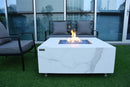 Elementi Bianco Porcelain Bulgaria black & Metal Frame Fire Table