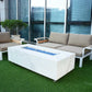 Elementi Carrara Bulgaria black Porcelain & Metal Frame Fire Table 