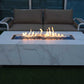 Elementi Carrara Bulgaria black Porcelain & Metal Frame Fire Table 