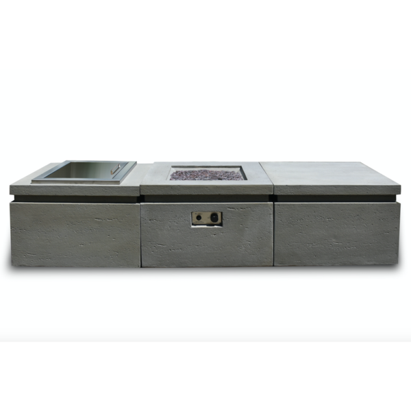 Elementi Dover with three section Cast Concrete Fire Table