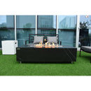 Elementi Varna Bianco white Porcelain & Metal Frame Fire Table