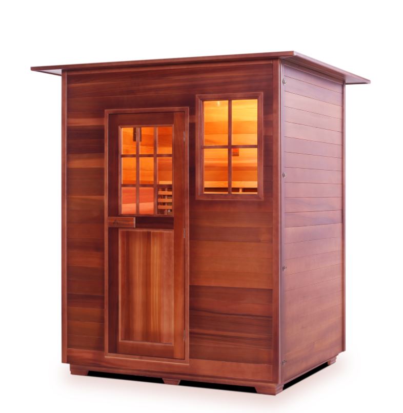 Enlighten Sauna MoonLight 3 Person Outdoor/Indoor Dry Traditional Sauna - T-16377 - PrimeFair