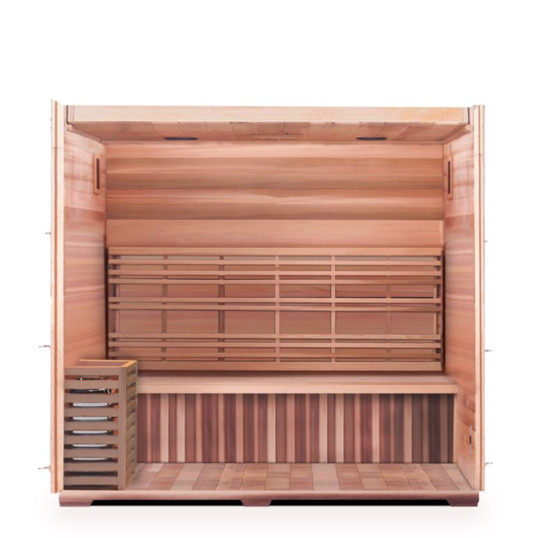 Enlighten Sauna MoonLight 4 Person Outdoor/Indoor Dry Traditional Sauna - T-16378 - PrimeFair