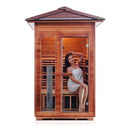 Enlighten Sauna Rustic 2 Person Outdoor/Indoor Full Spectrum Infrared Sauna - 17376 - PrimeFair