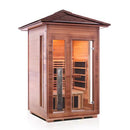 Enlighten Sauna Rustic 2 Person Outdoor/Indoor Full Spectrum Infrared Sauna - 17376 - PrimeFair