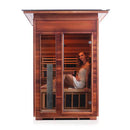 Enlighten Sauna Rustic 2 Person Outdoor/Indoor Full Spectrum Infrared Sauna - 17376 - PrimeFair