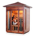 Enlighten Sauna Rustic 3 Person Outdoor/Indoor Full Spectrum Infrared Sauna - 17377 - PrimeFair