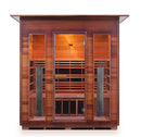 Enlighten Sauna Rustic 4 Person Outdoor/Indoor Full Spectrum Infrared Sauna - 17378 - PrimeFair
