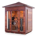 Enlighten Sauna Rustic 4 Person Outdoor/Indoor Full Spectrum Infrared Sauna - 17378 - PrimeFair